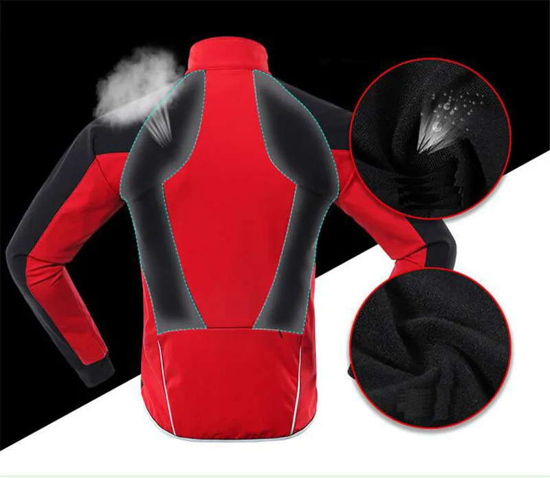 ARSUXEO зимняя велосипедная куртка теплая флисовая одежда ветрозащитная