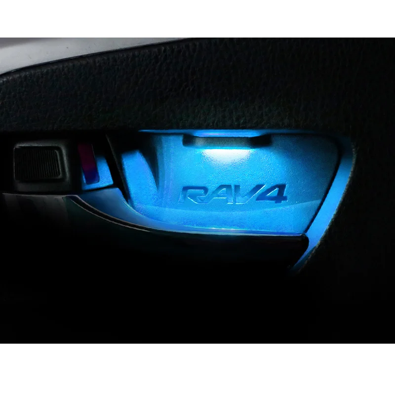 Lsrtw2017 водить автомобиль Межкомнатная дверь атмосфера светильник для toyota rav4 2013 - Название цвета: ice blue