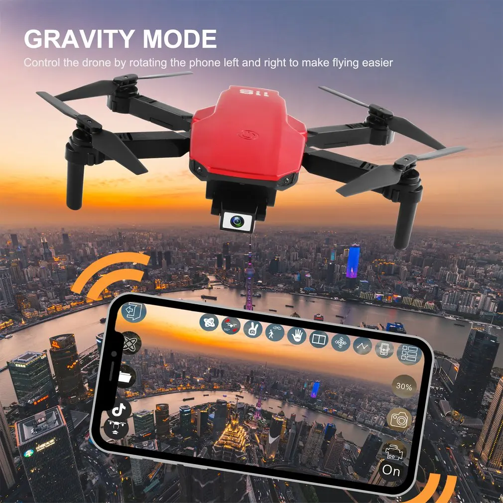 

Складной Дрон с оптическим потоком, модель самолета на БПЛА с дистанционным управлением управлении, стабильно взлетает с помощью одной кно...