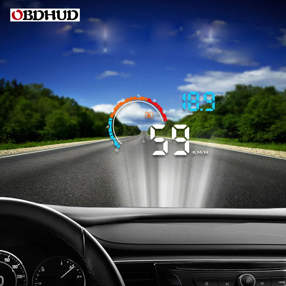 D2500 OBD2+ gps дисплей на голову двойная система универсальная для всех автомобилей Спидометр дисплей прикуриватель зарядка