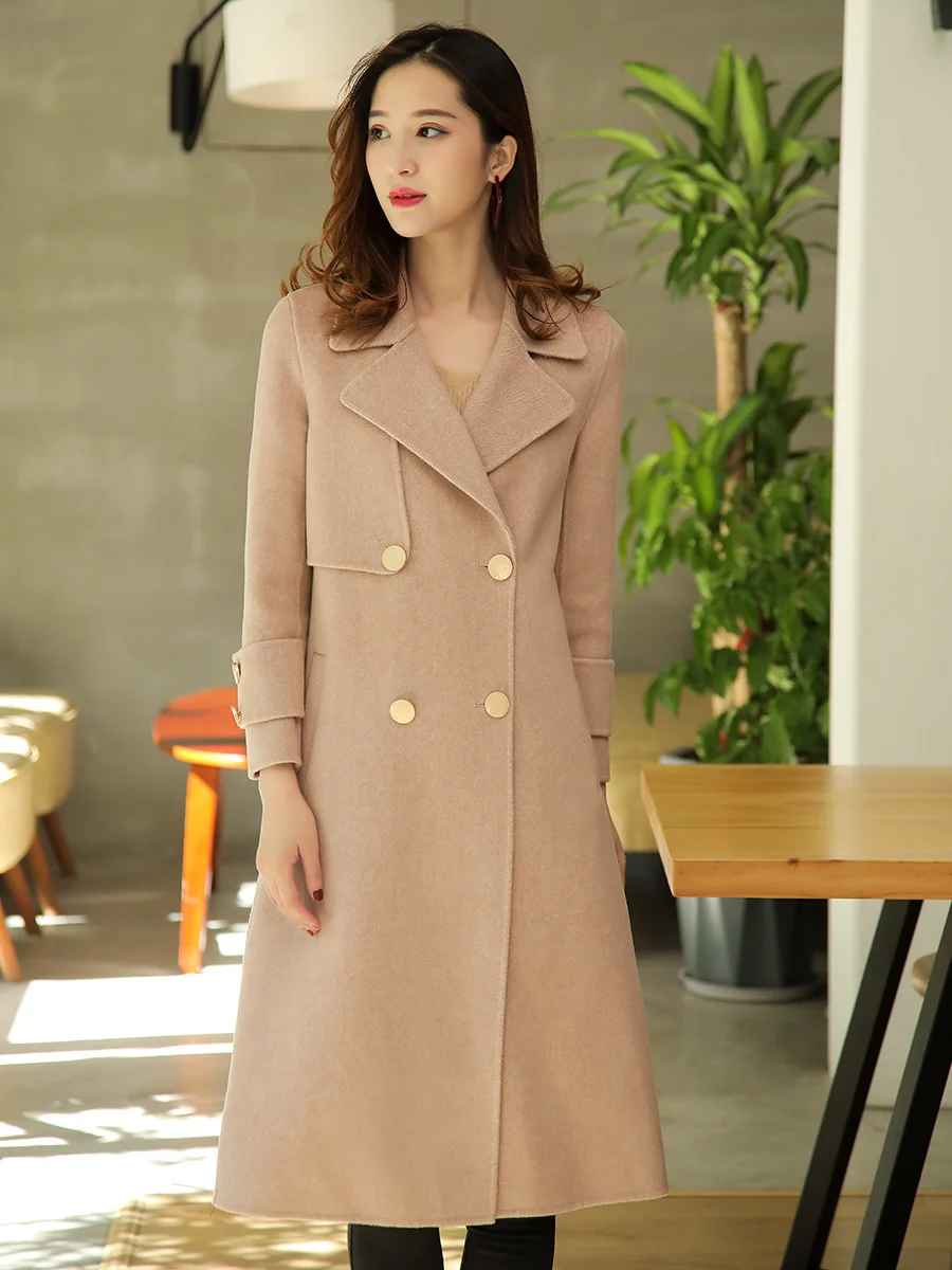 

Двухстороннее шерстяное пальто, женские корейские куртки, осенне-зимняя куртка, женские шерстяные пальто и куртки, женская верхняя одежда
