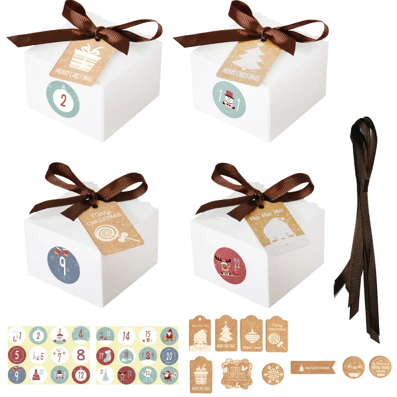 24 набора Рождественский календарь праздничные сувениры конфеты Подарочная