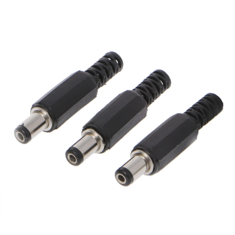 

10 Pcs 5.5x2.1mm Male DC In-Line Plug Socket Jack Connector Adapter Plastic Cover