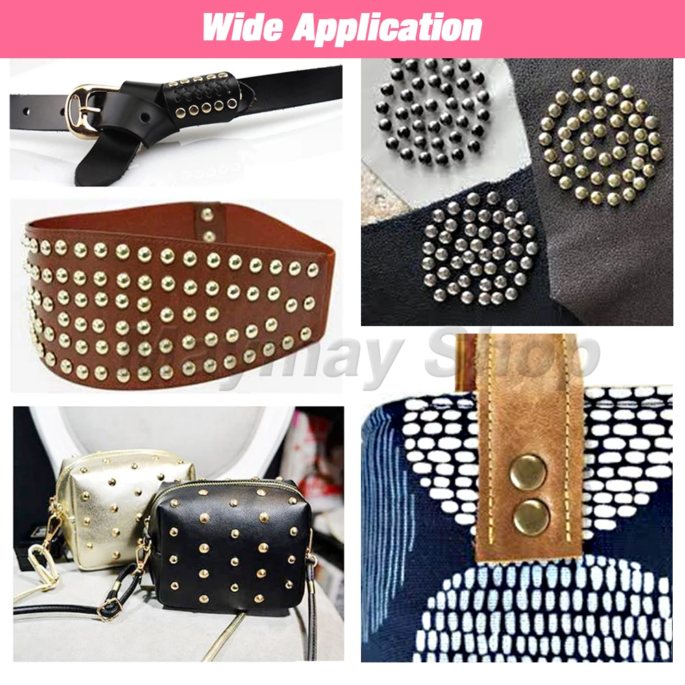 Металлические двойные заклепки гвоздики круглые шипы для ногтей с комплектами