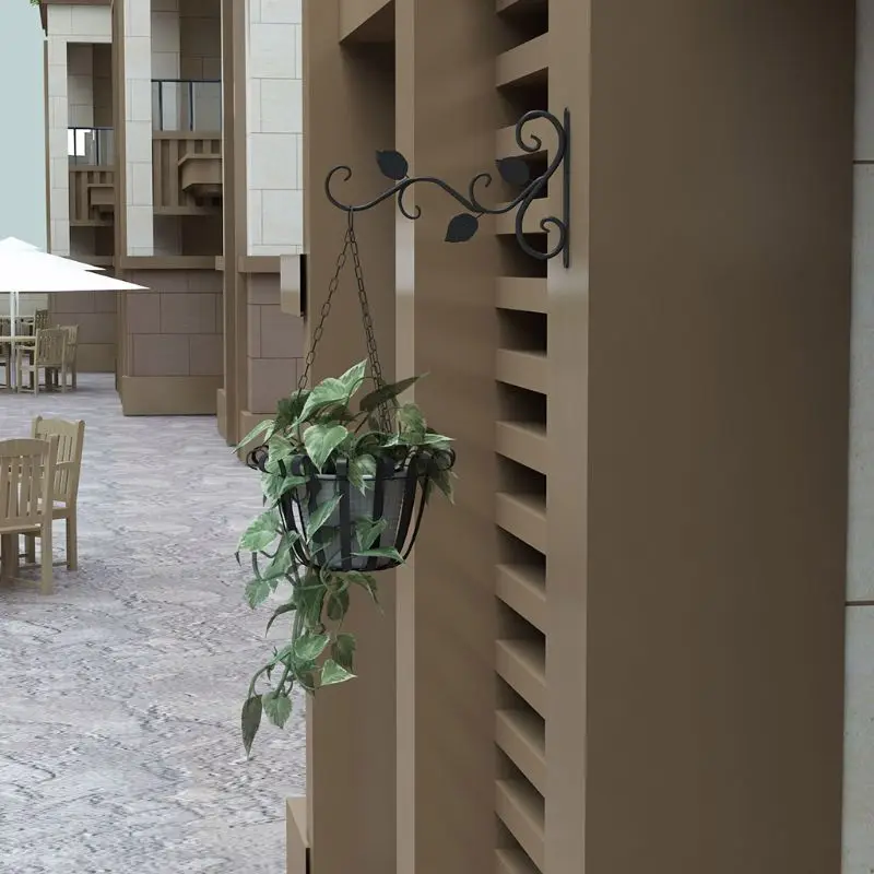 Европейский стиль настенный цветочный горшок с кронштейном крюк железная