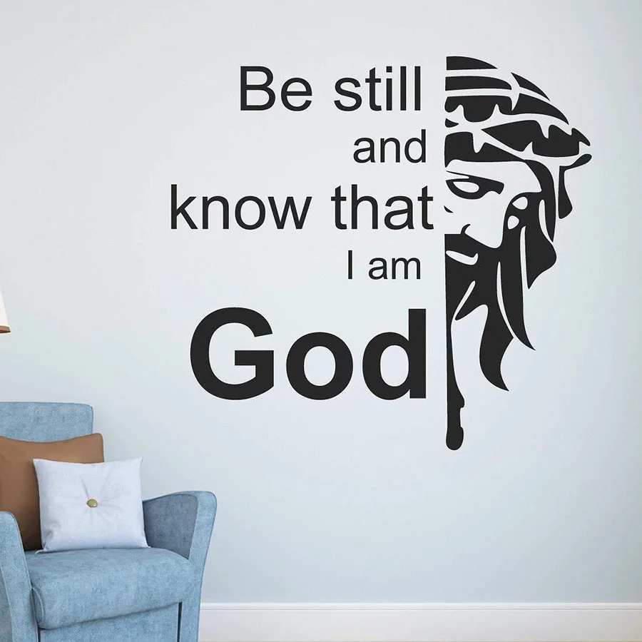 

God Quotes Wall Stickers Lettering Words Vinyl Window Decal Bedroom Living Room Home Decor Creative Art Removable Mural M740
