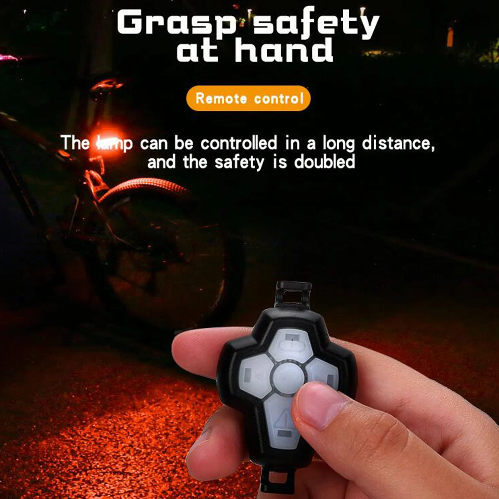 

Bike Tail Light Turn Signals Wireless Remote Control Rear Light Cycling