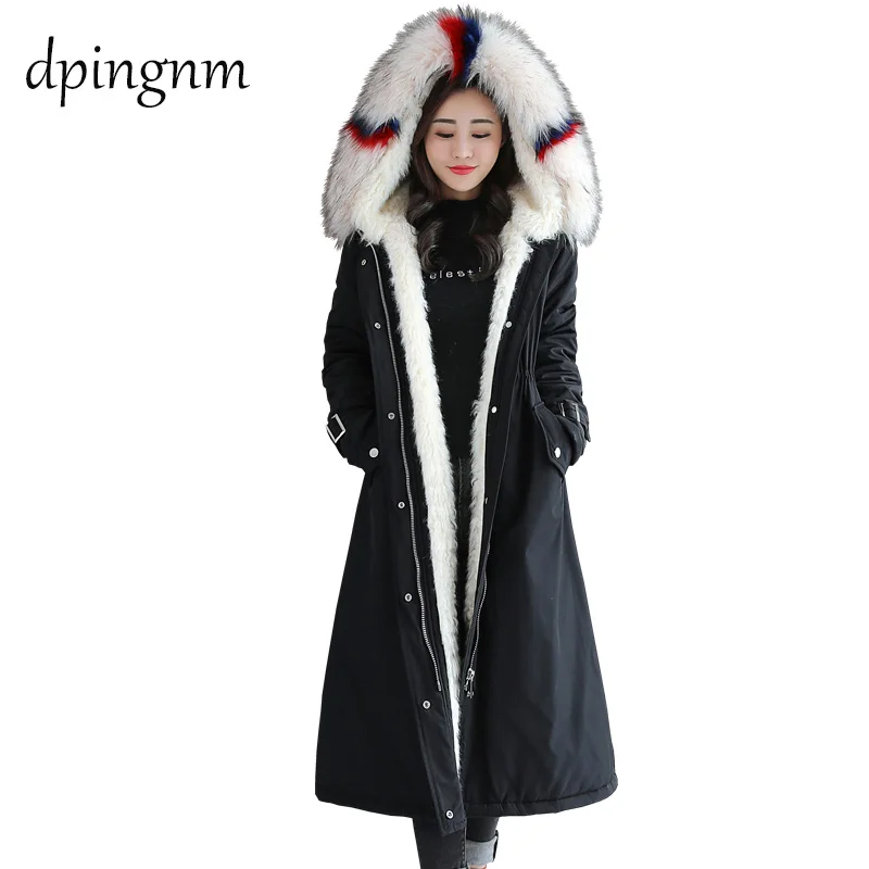 Утолщенная теплая камуфляжная модная роскошная женская Длинная зимняя куртка с