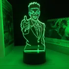 Аниме Светодиодная лампа HUNTER X HUNTER Leorio PaladiKnight 3D иллюзия ночники настольная лампа для украшения дома спальни