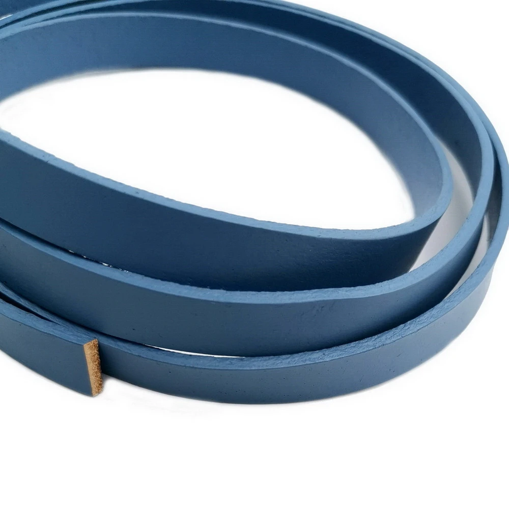 

Aaazee 10mm Flat Leather Band Light Jean Blue 10mmx2mm Strip 1 Yard