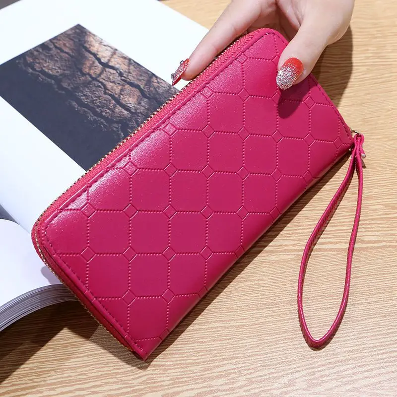 Женский кошелек Длинные кошельки для карт на молнии Модный женский Кожаный клатч