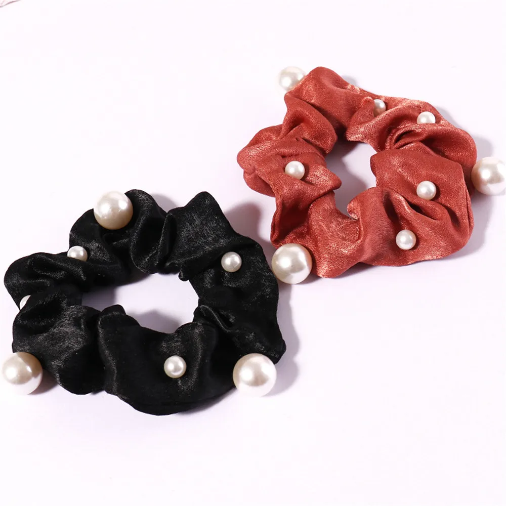 Новинка 2019 корейская версия жемчужин большой кишечник для волос атласная