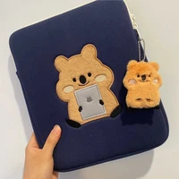 korean fashion laptop case bag for cartoon squirrel ipad pro 11 13 15 inch girls liner bags tablet travel business pouch wy389