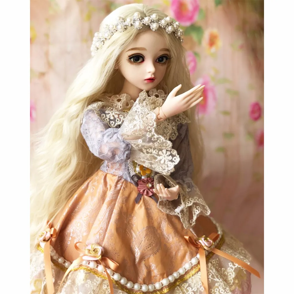 60 см BJD девушка куклы с платьем парики обувь макияж большие глаза ручной работы красивые игрушки 1/3 силиконовая кукла шарнир Кукла реборн девушки