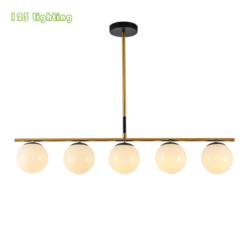 Светодиодный подвесной светильник в виде стеклянного шара для ресторана лампа