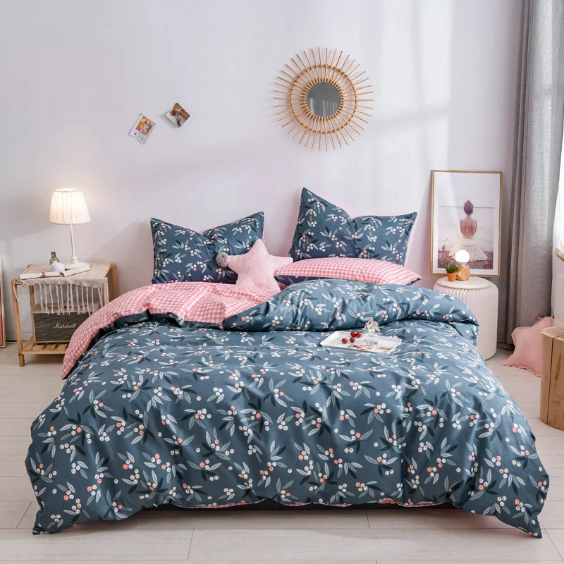 

Duvet Cover 1pcs Luxury Quilt Cover Double Couple Twin Full Queen King Single Size Floral Print Comforter Case Cartoon Home Set