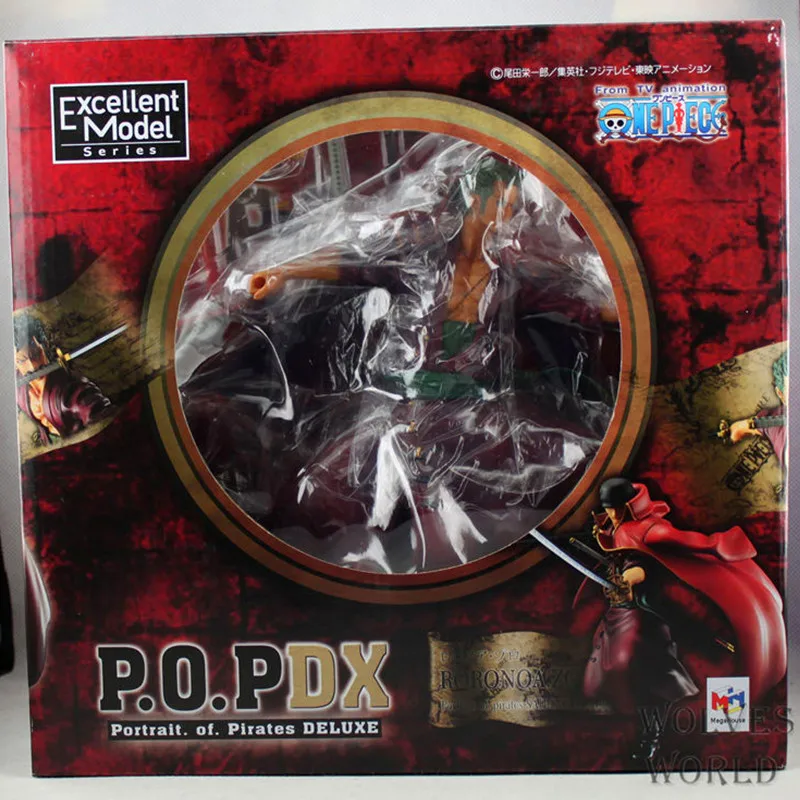 

9.06" Anime ONE PIECE Zoro Luffy's Partner Red Coat GK Box Action Figure Collecti.ble Model Toy Z56 23cm