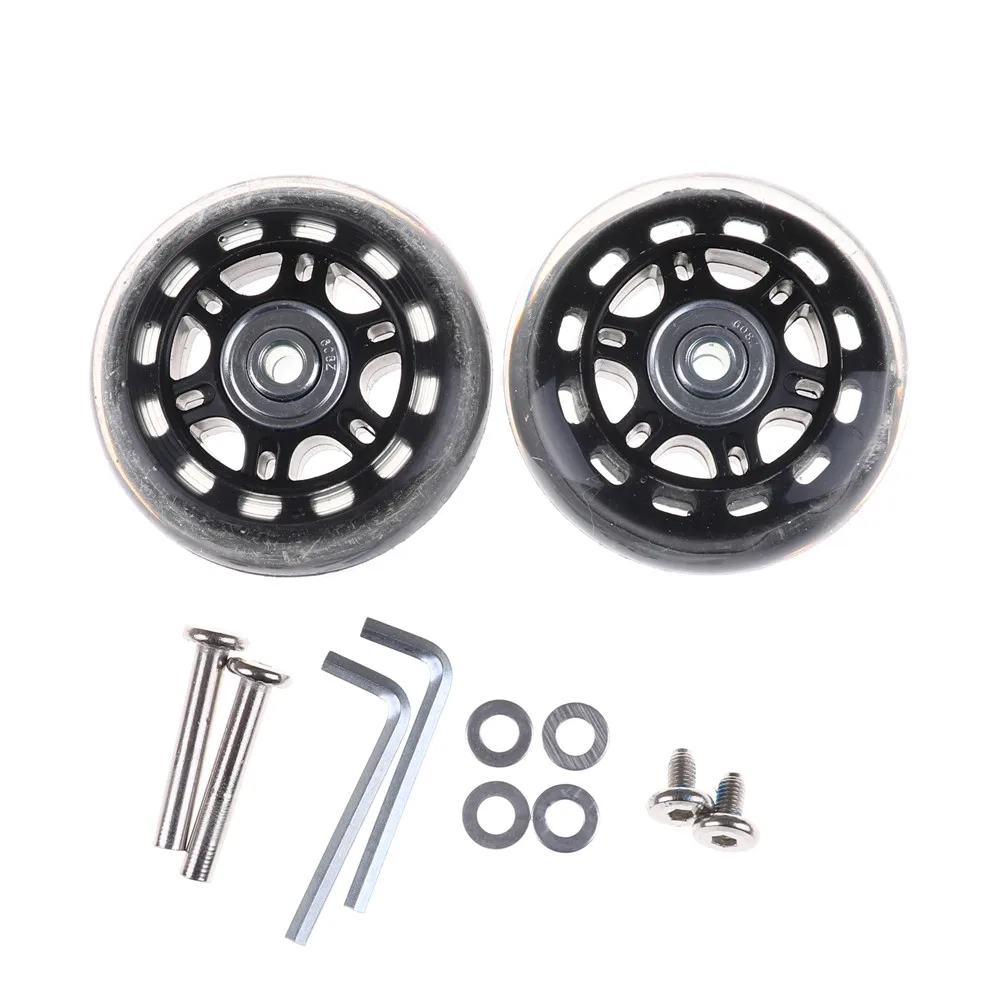 1 пара серый металлический резиновый сменный колёс для багажа диаметр 70 2 76 дюйма 6