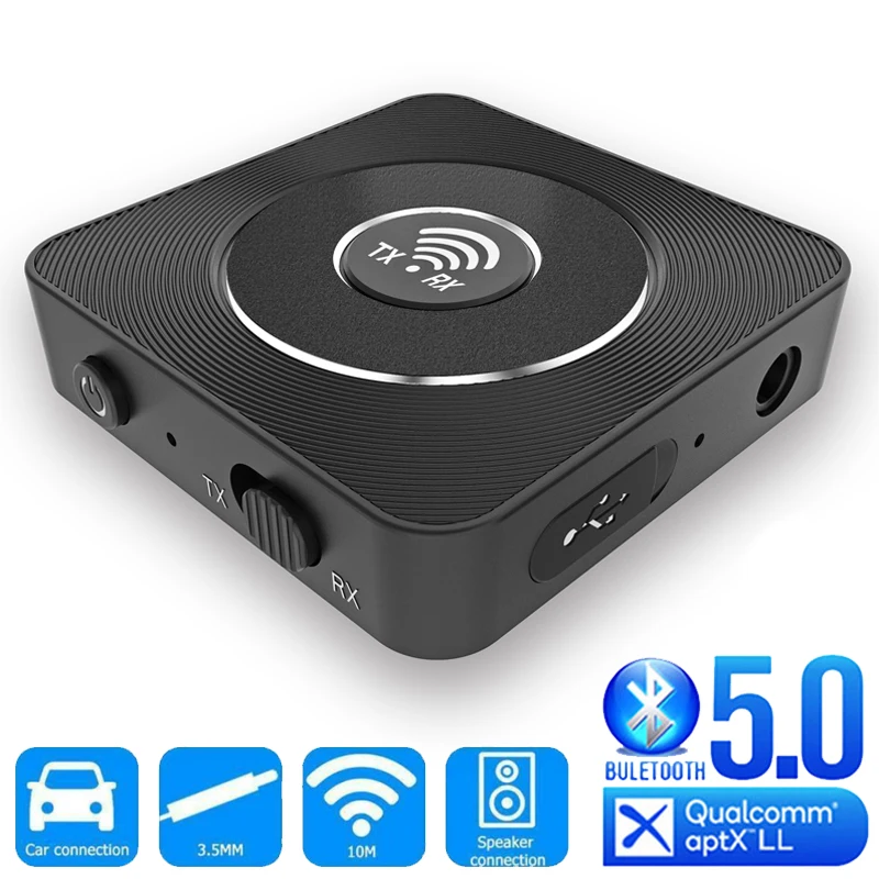 

Bluetooth 5,0 RCA приемник AptX LL 3,5 мм разъем AUX беспроводной музыкальный адаптер для ТВ гарнитуры динамика автомобильный RCA аудио Transimtter