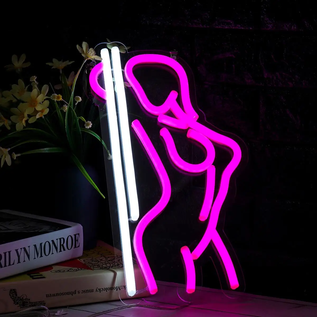 

LED Neon Sign Light Hanging Party Store Visual Artwork Lamp Neon Bulbs Board Bedroom Home Decoration 110-240V Wall Night Lights