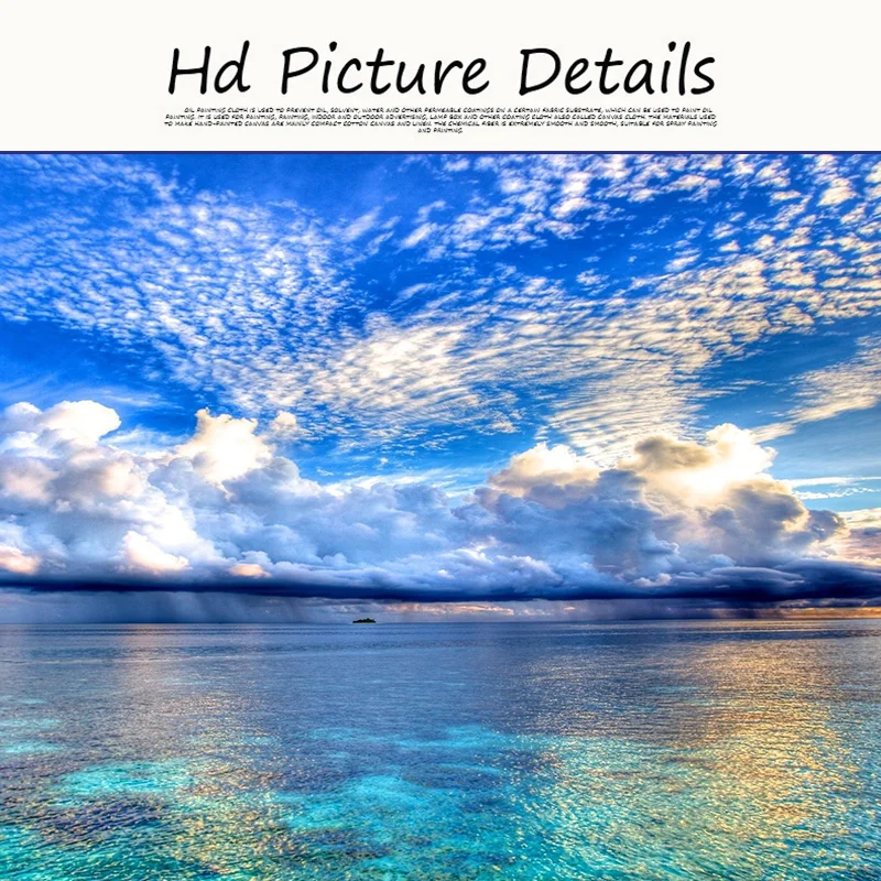 Decorative Paintings Natural Sunset Could Lake Landscape Posters and Prints Canvas Painting Mediterran Art Living Room Poster | Дом и сад