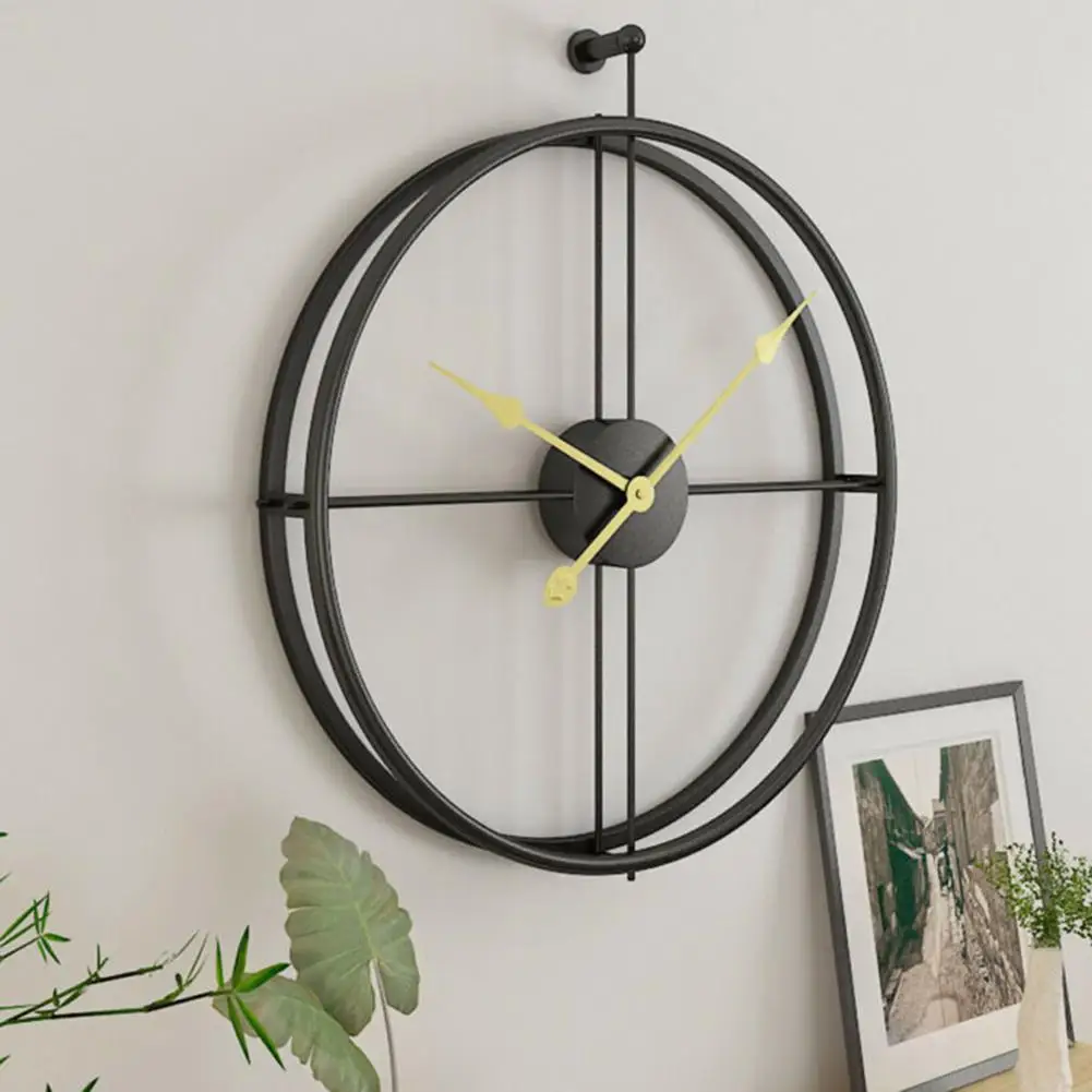 Винтажные декоративные большие настенные часы 3D DIY металлические безколокольные