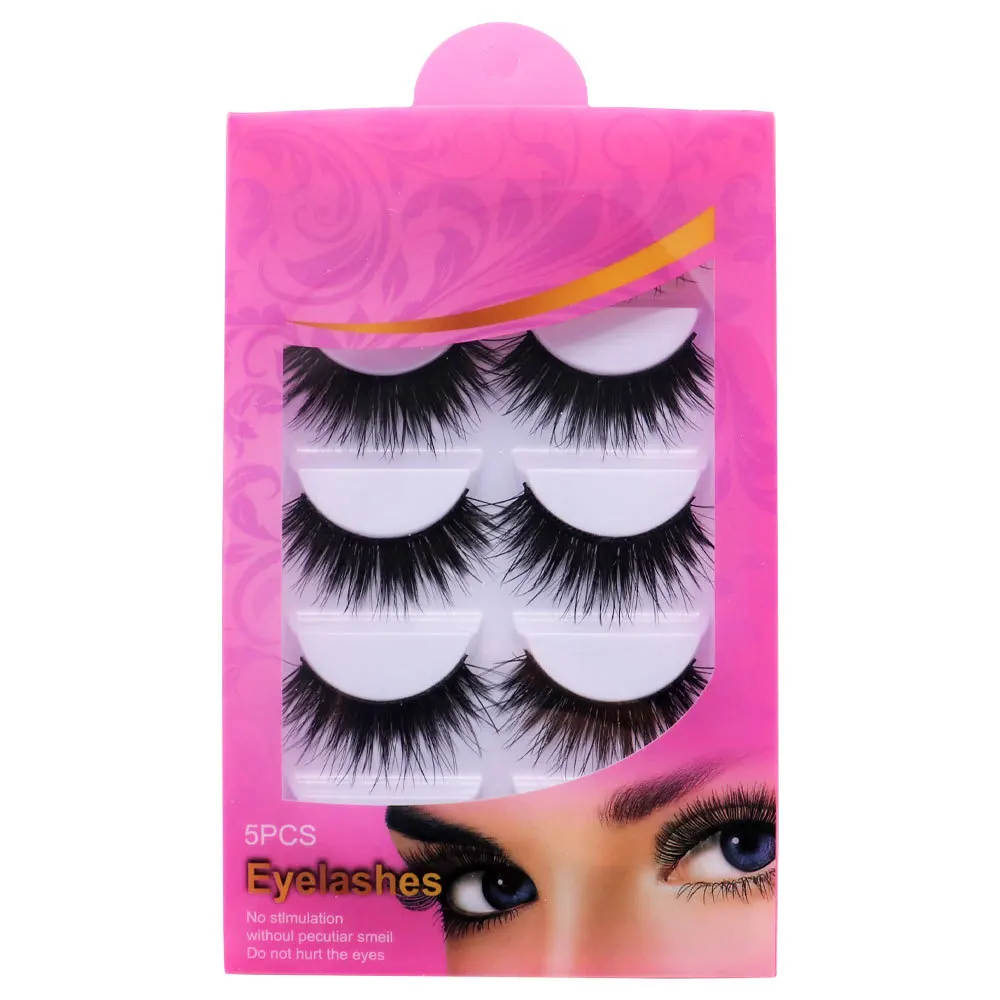 

New double layer thick black exaggerated fiber hard stem false eyelashes for stage animation nightclub makeup lashes wholesale