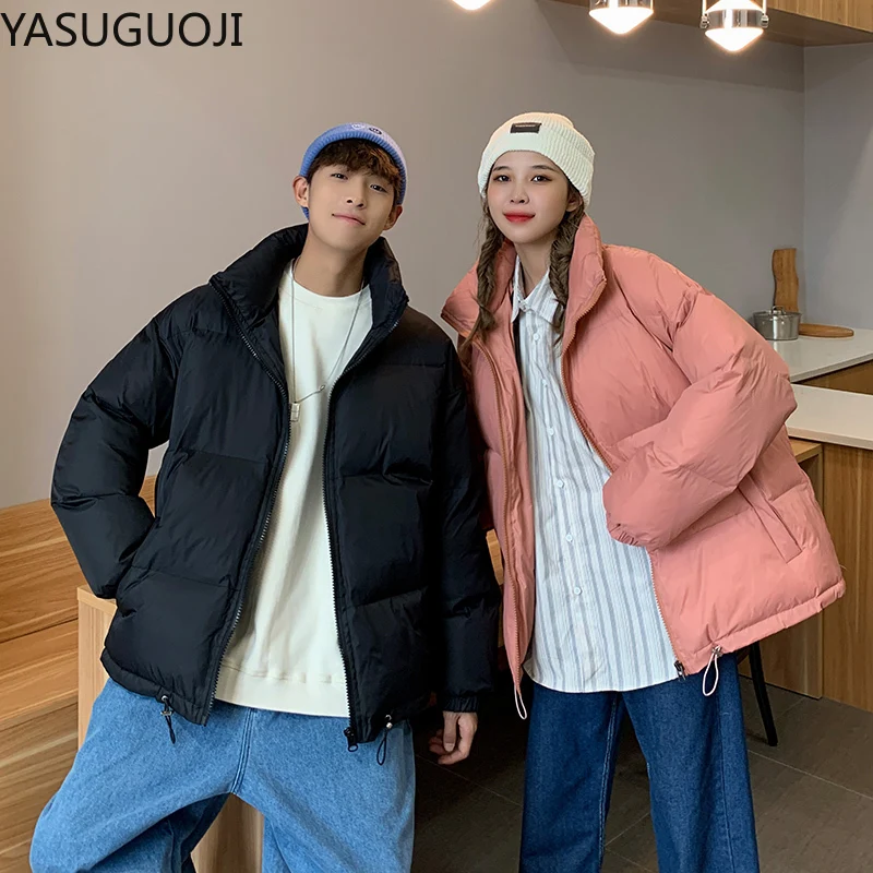 YASUGUOJI мужское Радужное толстое пузырьковое пальто 2020 Парка мужская уличная