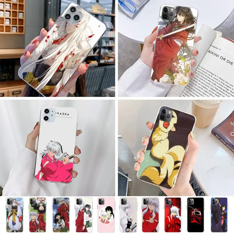 Inuyasha DIY чехол для телефона Iphone 5 6 7 8 11 plus XR X XS MAX SE2020 iPhone 11PRO прозрачный