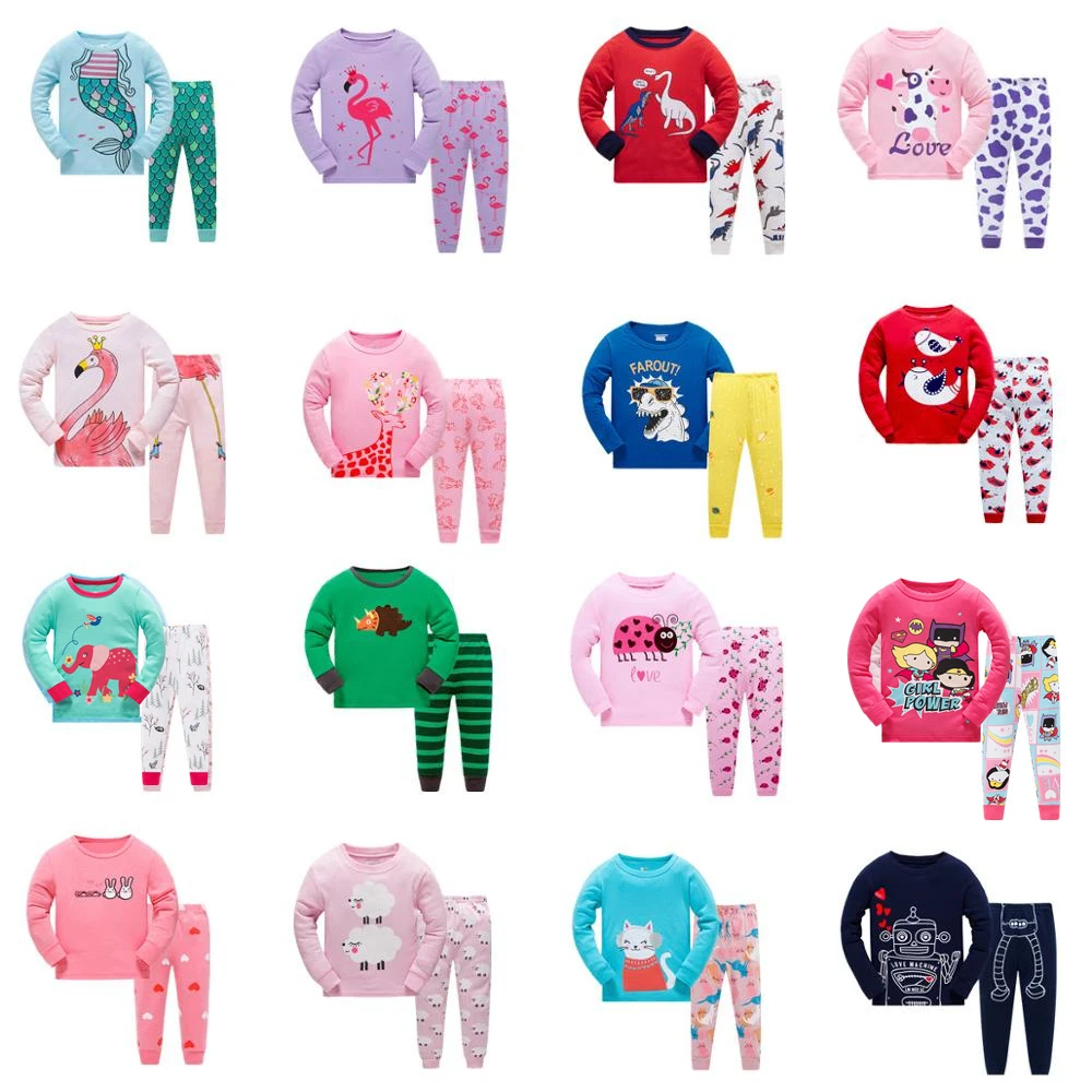 Для девочек с рисунком животных из мультфильмов Детская Пижама ночное белье