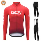 2021 GCN команда Зимняя с длинным рукавом Велоспорт Джерси комплект MTB велосипедная одежда Униформа Мужская термальная флисовая велосипедная Одежда для велоспорта