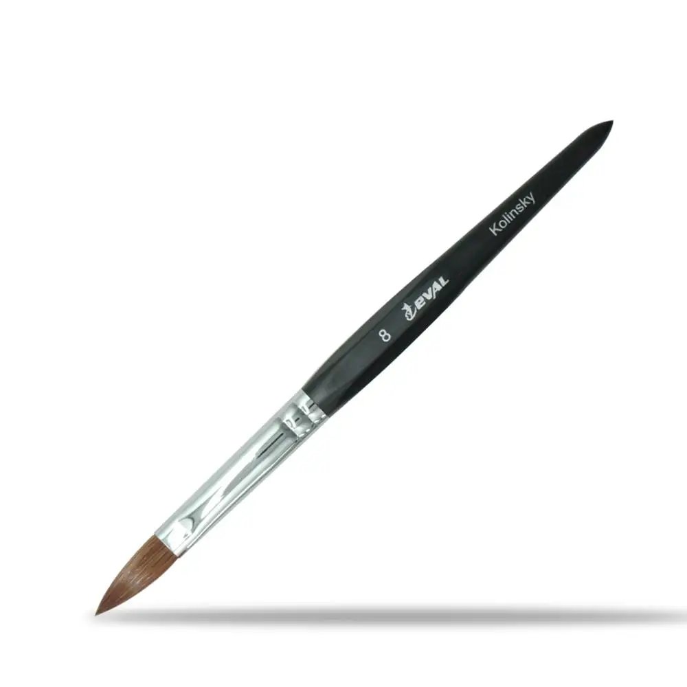 size 8 Eval, шесть углов, Колонок, Соболь, кисти для волос, акриловая щетка для ногтей, Профессиональная УФ-гель для ногтей, пудра для ногтей, педикюр, художественные инструменты - Цвет: size 8