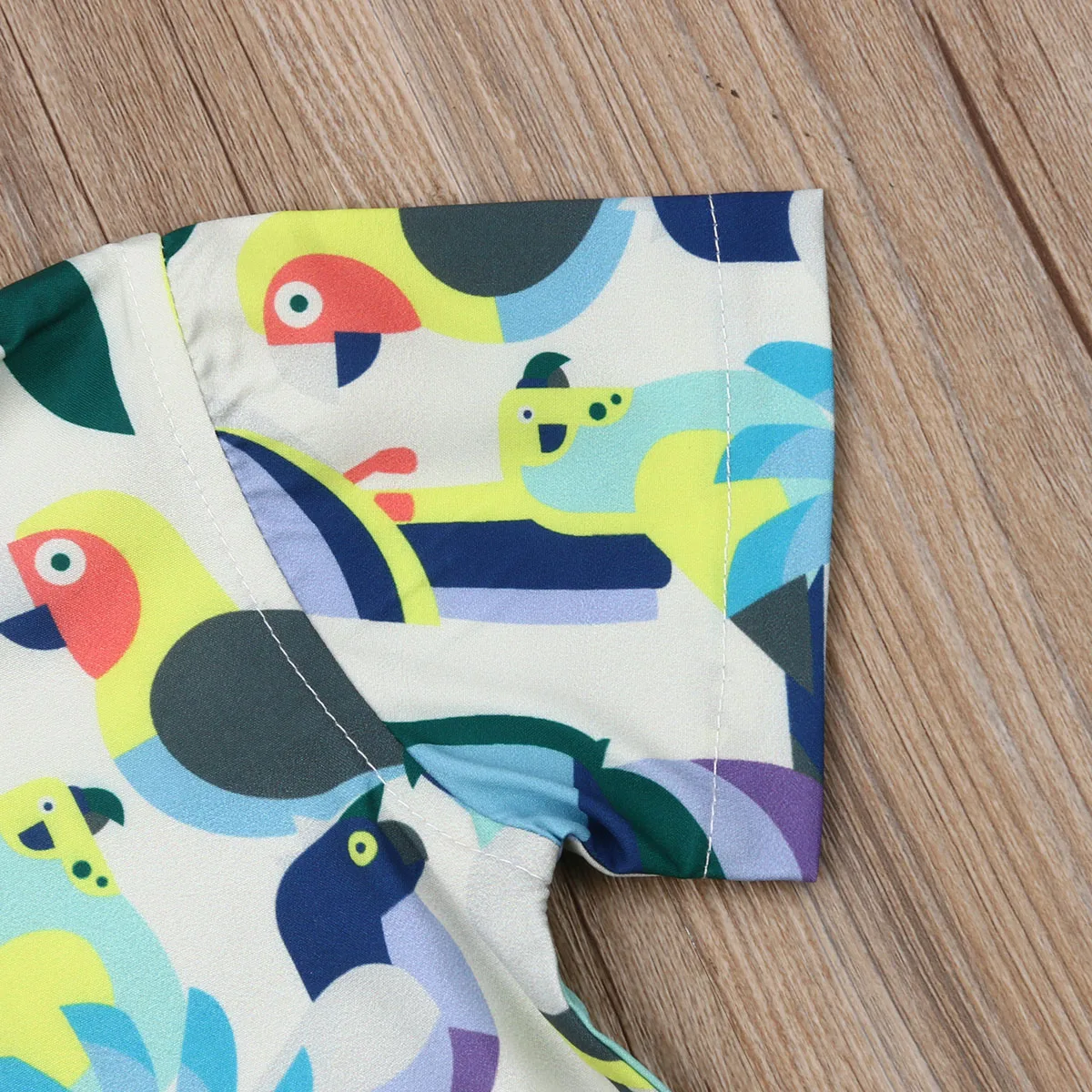 Summer Infant Boys Baby Kids 1-5Y Clothes Sets Short Sleeve Parrot Print Shirts Tops Shorts Pants Outfits | Детская одежда и обувь