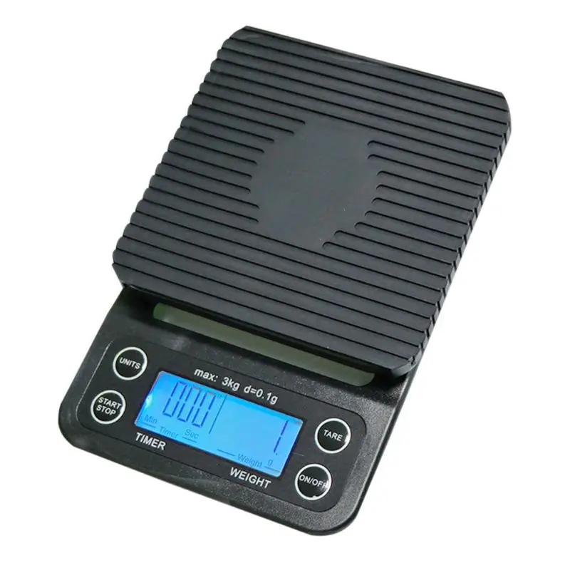 

3kg/0.1g Portable High Precision LCD Electronic Scales Digital Scales Drip Coffee Scale with Timer Weighing Measuring Tools