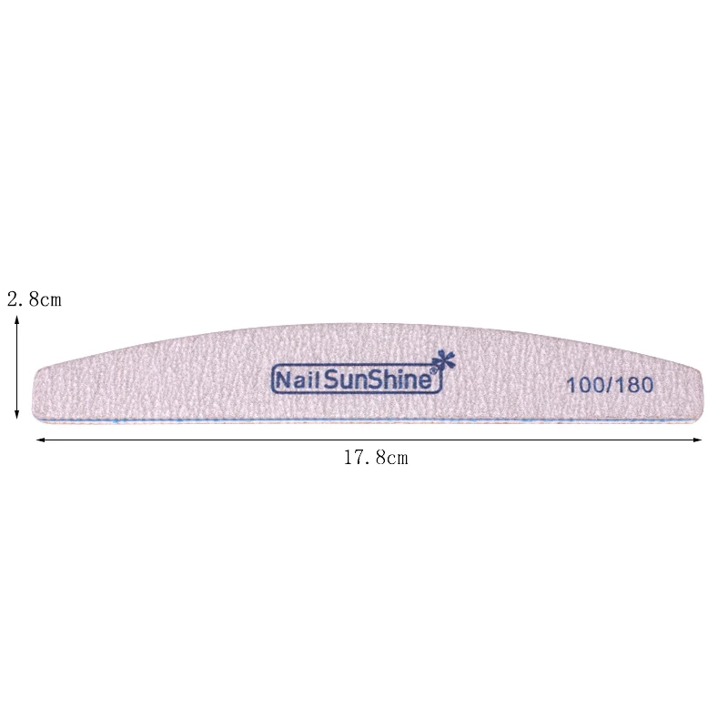 100Pcs Strong Sanpaper Nail Files 100/180 Lima Buffer Block Grey Boat Sanding Manicure Curved Double Sided Emery Board File | Красота и