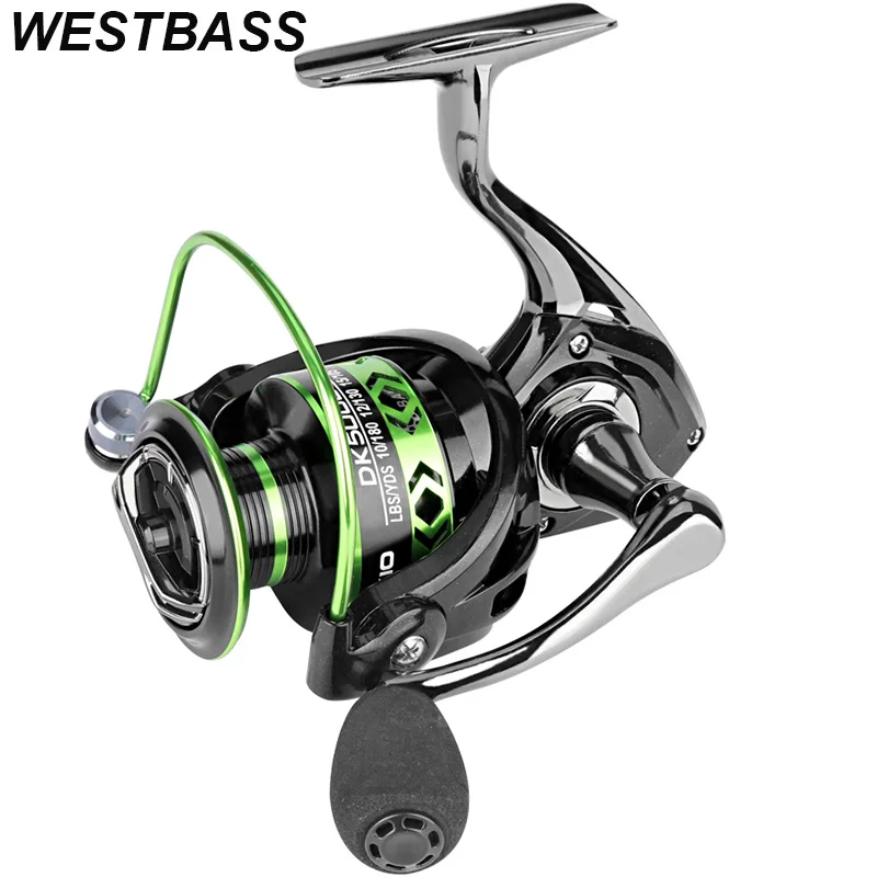 

WESTBASS 2000-7000 Series Spinning Fishing Reel 5.2:1 High Speed Carbon Fiber Drag System Spinning Wheel Metal Coil CNC Machine