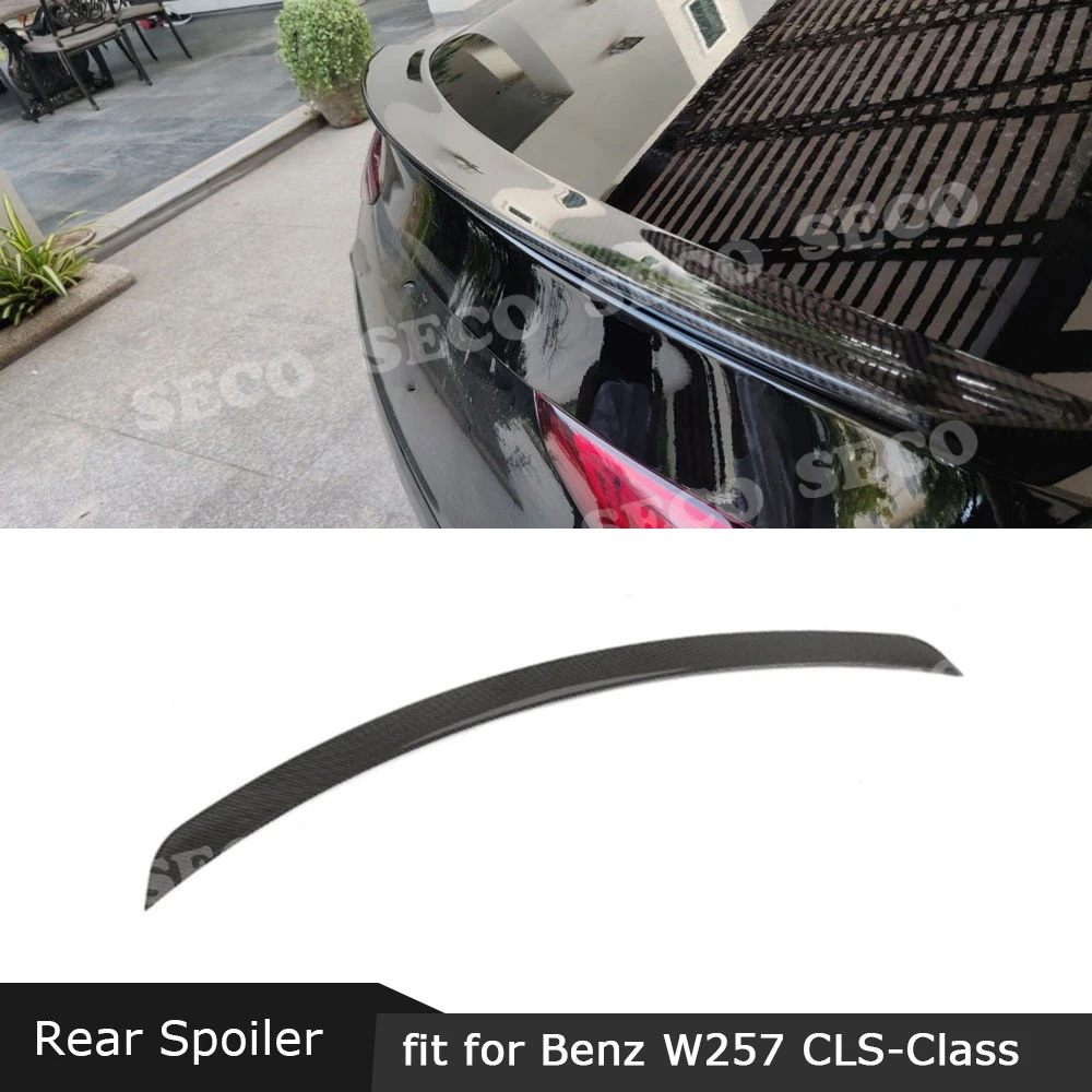 Спойлер для Mercedes Benz CLS Class W257 C257 CLS400 CLS550 AMG 2018 2019 задний спойлер из углеродного