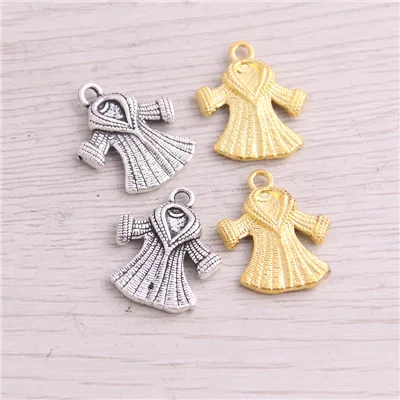 Two Color Сладкий колокол 30 шт. 4 стиля продукт два цвета дамское пальто Дамское Платье подвески ювелирные изделия из металла маркировка - Окраска металла: Two Color