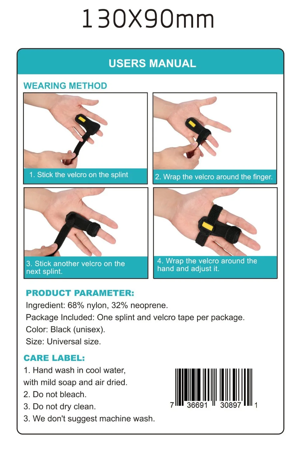 Yosoo Регулируемая ТРИГГЕРНАЯ накладка на палец для большого пальца рукоятка лента