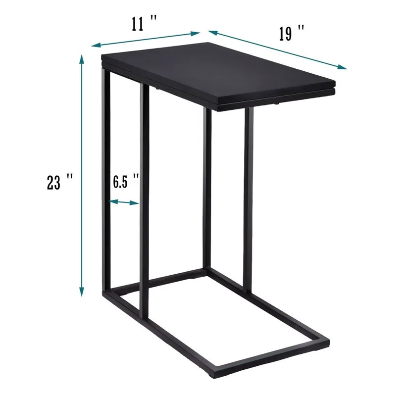 

Brand C Shape Coffee Tray Sofa Side End Table High Quality MDF Sturdy Durable Perfect Decor Bedroom Living Room Coffee Tables