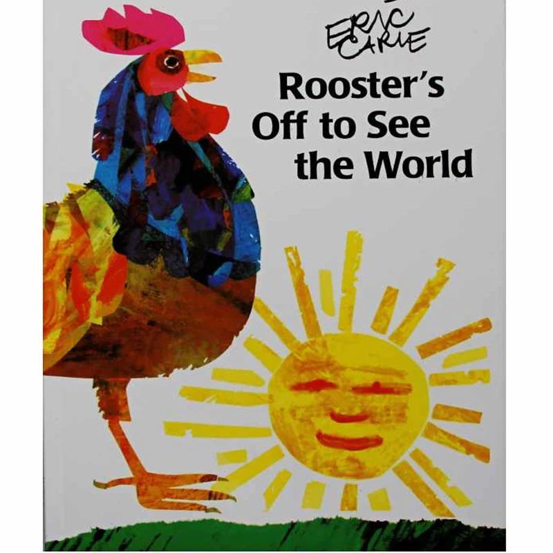 Rooster's Off to See the World By Eric Carle обучающая английская книга с картинками карта история