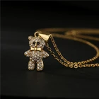 Ожерелье женское, медное, с кубическим цирконием, золотого цвета