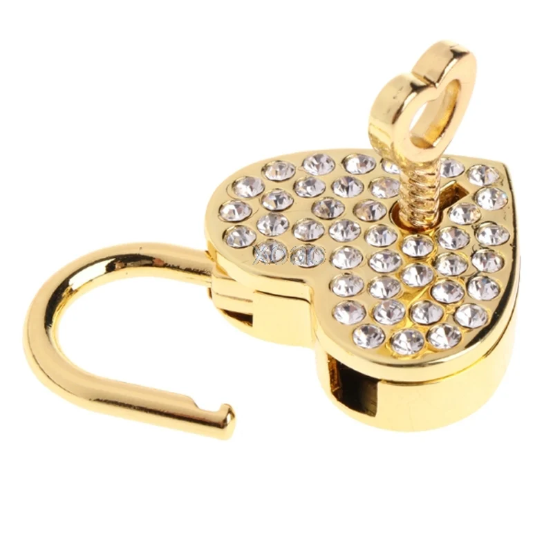 1 шт. миниатюрный чемодан с замком в форме сердца и бриллиантом подарок для