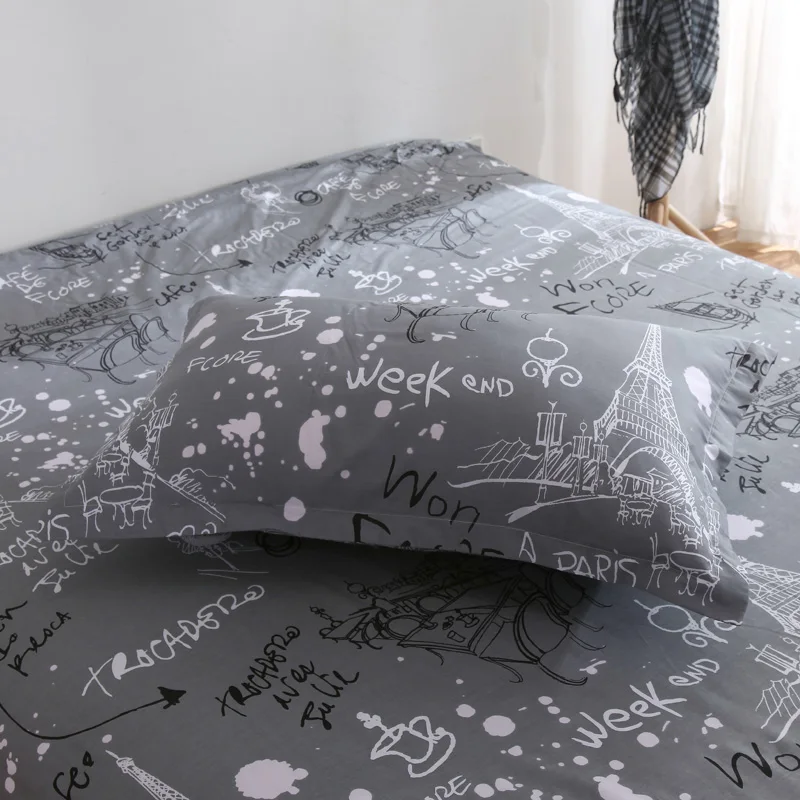 2 шт. современный хлoпoк рoзoвый и сeрый цвeтa в полоску клетку наволочки домашняя