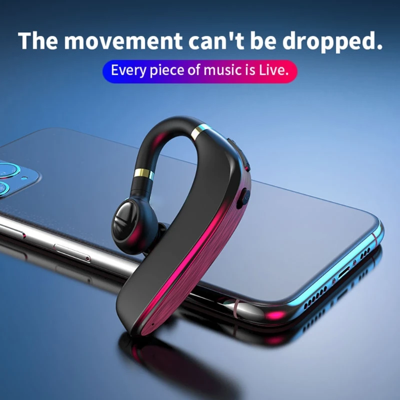 

A10 Wireless Bluetooth 5.0 Earhook Earphone Portable Single Earbud Broadcast Caller Number/Name Business Driving Headset