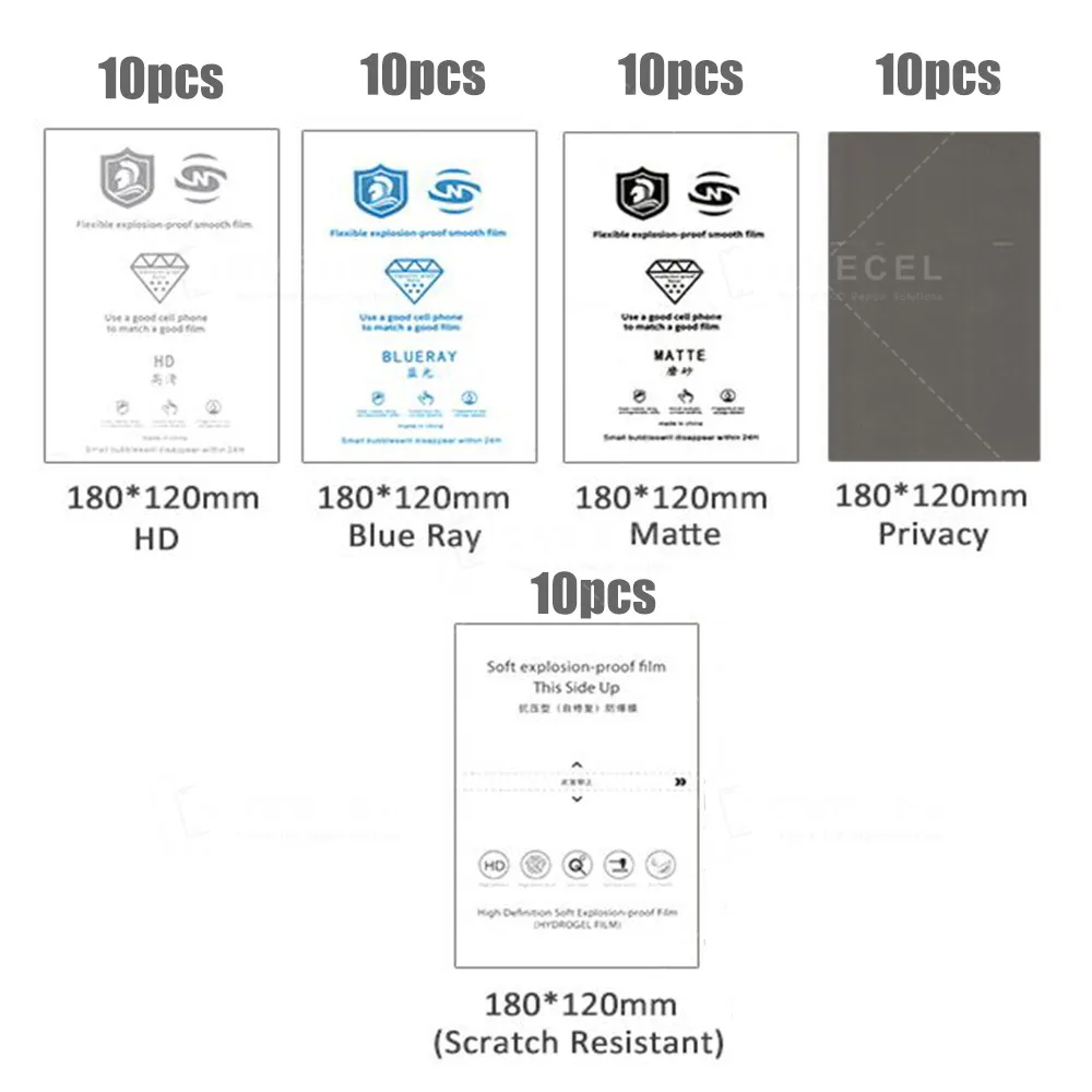 50pc screen protector hydrogel film 3 hours scraches self healing for all mobile phone front glass film cutting machine cutter free global shipping