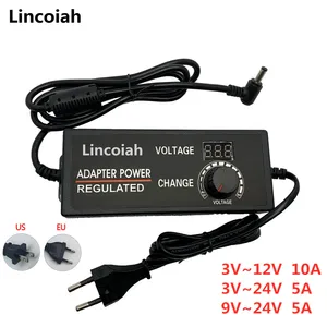 adjustable ac to dc 3v 12v 9v 24v 12v 24v universal adapter with display screen voltage regulated power supply adatpor 3 12 24 v free global shipping