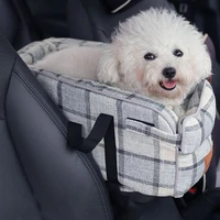 pet carrier seat vehicle armrest box universal nonslip quilted pet car carrier for dog bags for small dogs outdoor travel