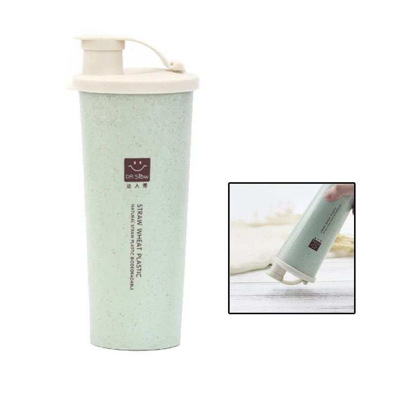 450 мл пшеничная соломенная бутылка для кофе и чая воды шейкер протеинового