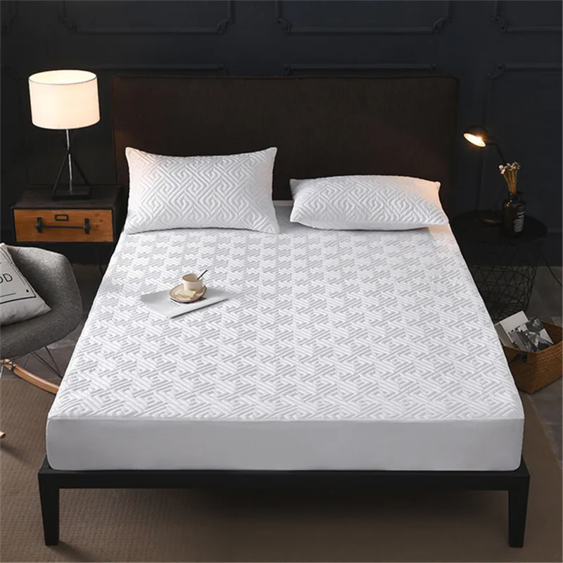 Супер водонепроницаемый стеганый матрас крышка пропускающего воздух кровать